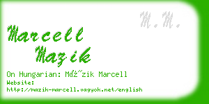 marcell mazik business card